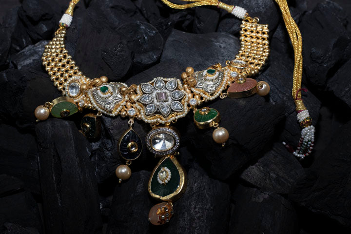 Gold plated necklace set