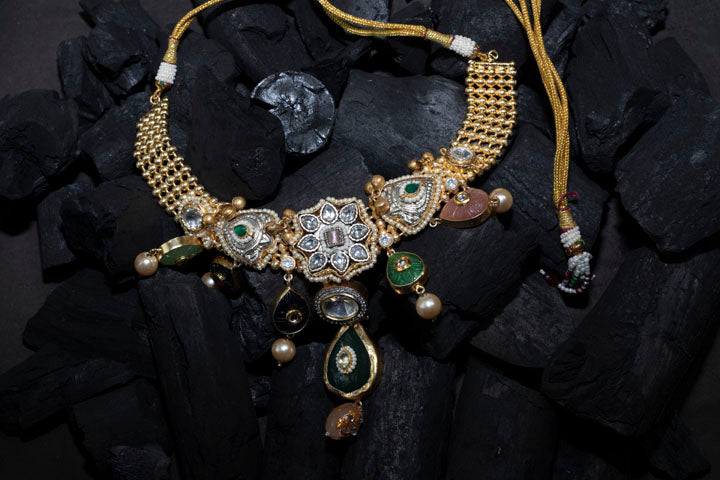 Gold plated necklace set