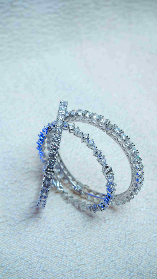 Silver plated swarovski bracelet