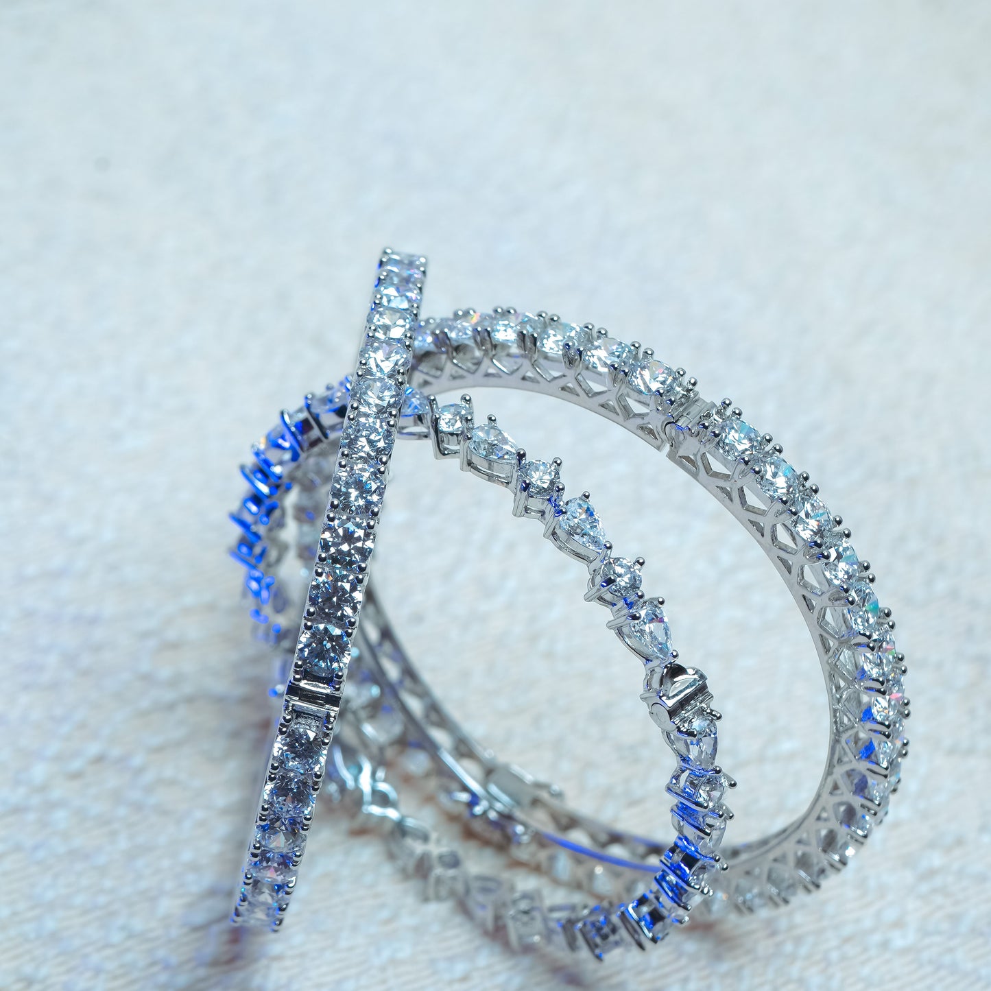 Silver plated swarovski bracelet