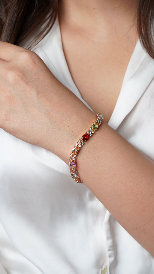 Multicolour stone bracelet