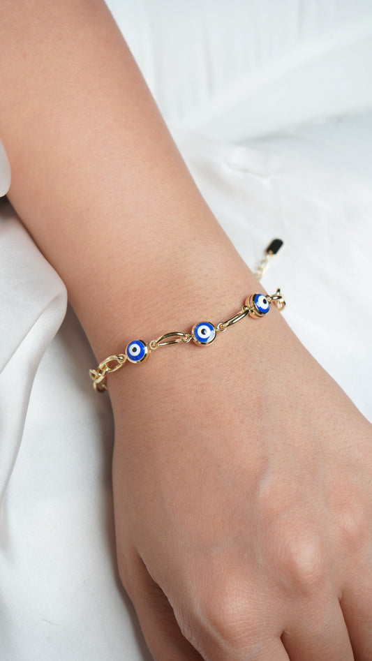 Flower evileye bracelet