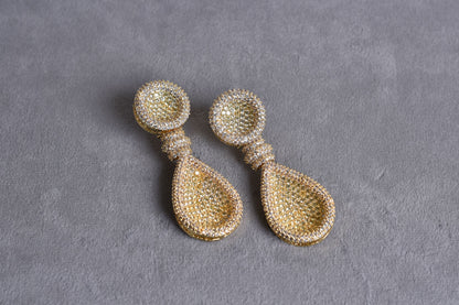 Yellow diamond earrings