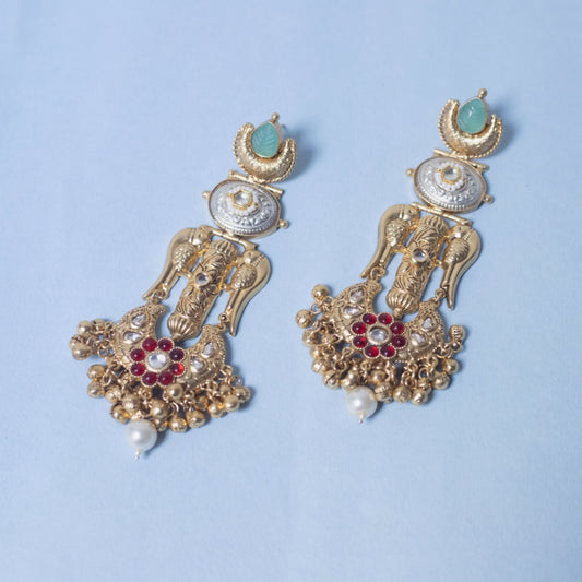 Classic gold and silver earrings