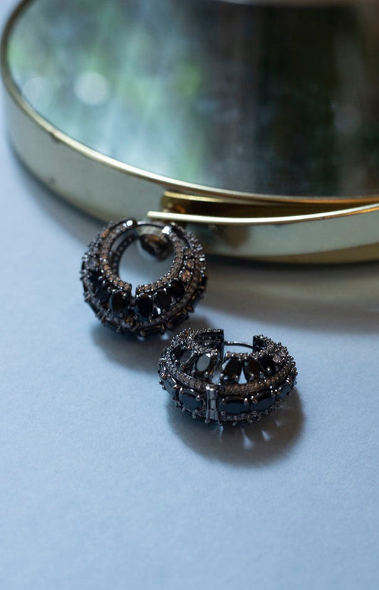 Black Diamond stone earrings