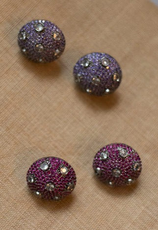 Purple drop earrings