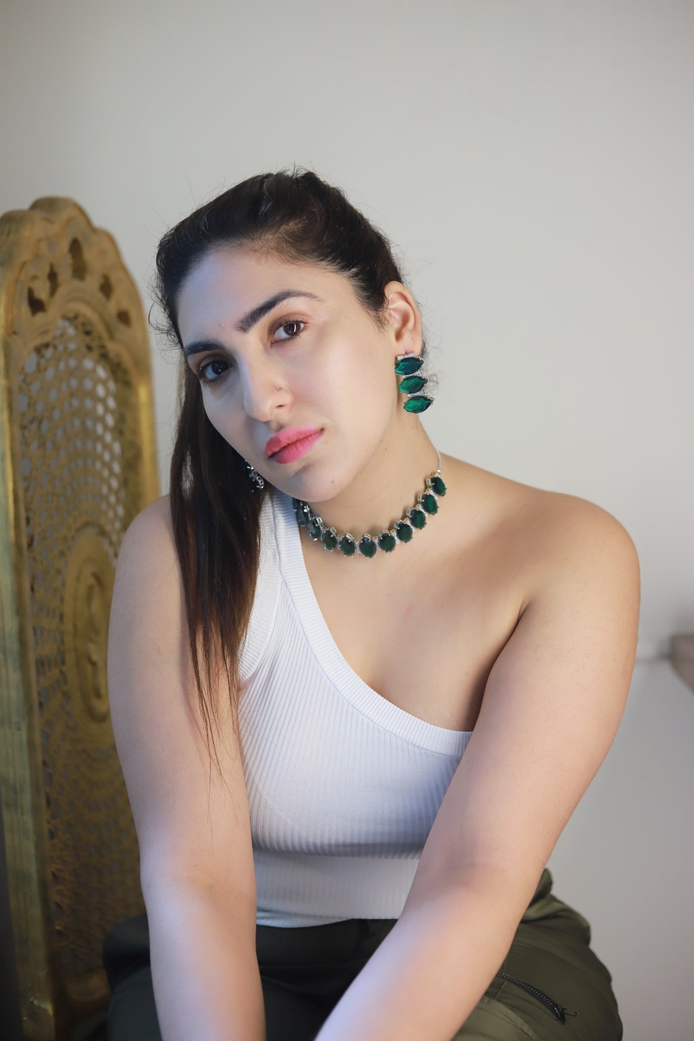 Green Emerald choker