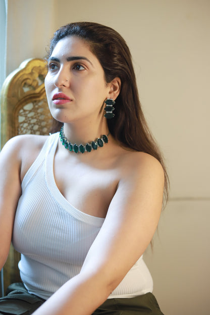 Green Emerald choker