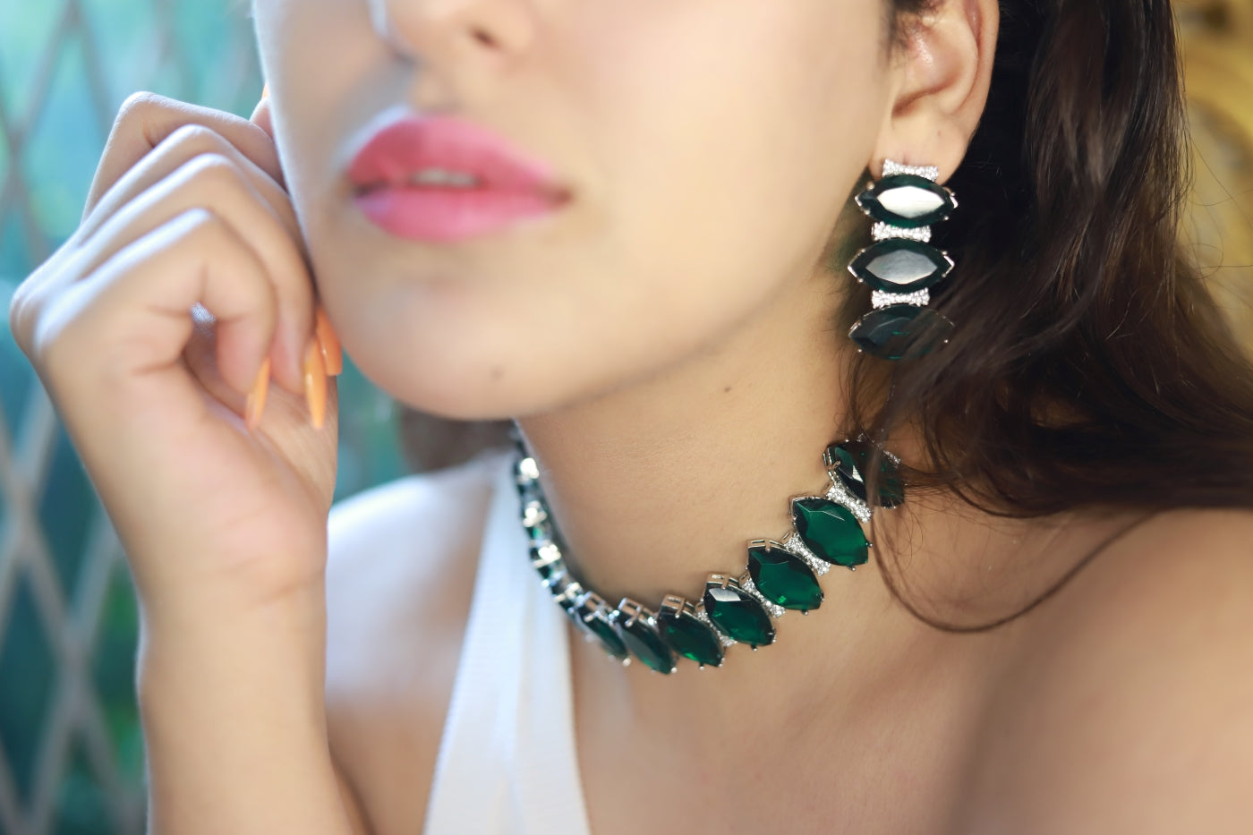 Green Emerald choker