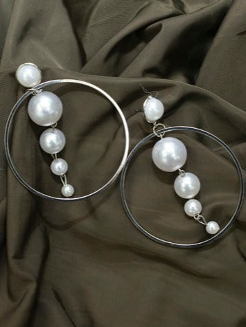 RIng pearl earrings