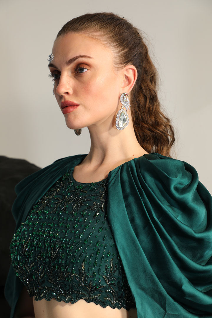 1 Open polki peacock earrings