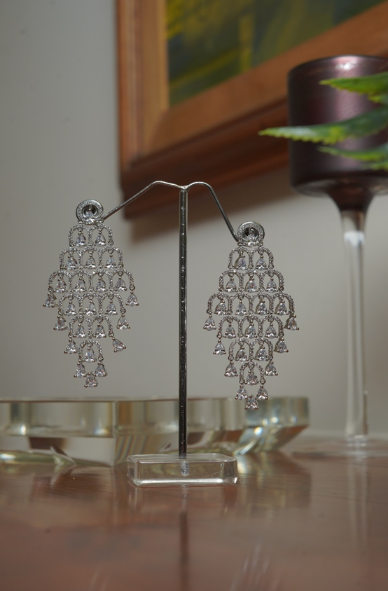 Silver Swaroski Flexible Earings